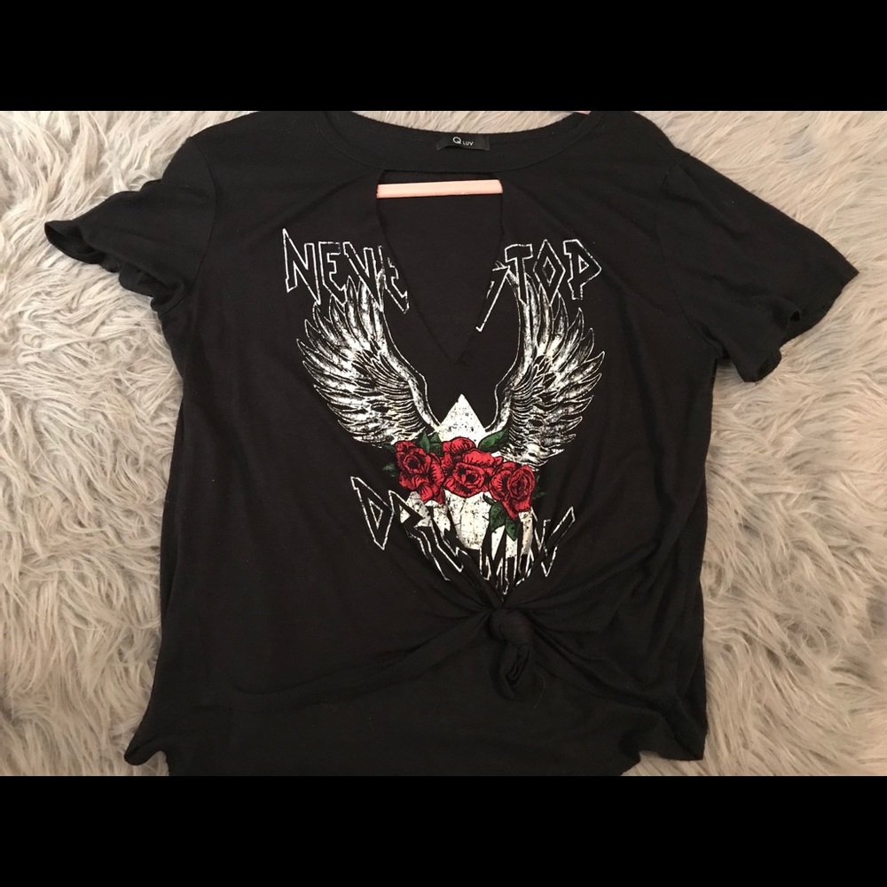 Trendy, Deep V Cut-Out Shirt